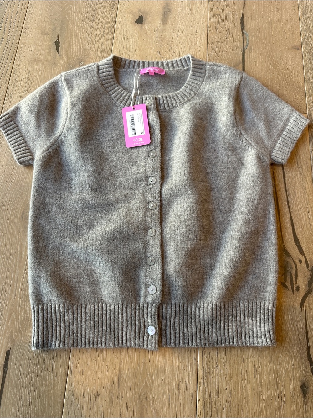 Edikted Short Sleeve Button Cardigan - Gray